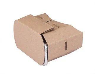Cardboard virtual reality headset for smartphones with 4-6 inch screens