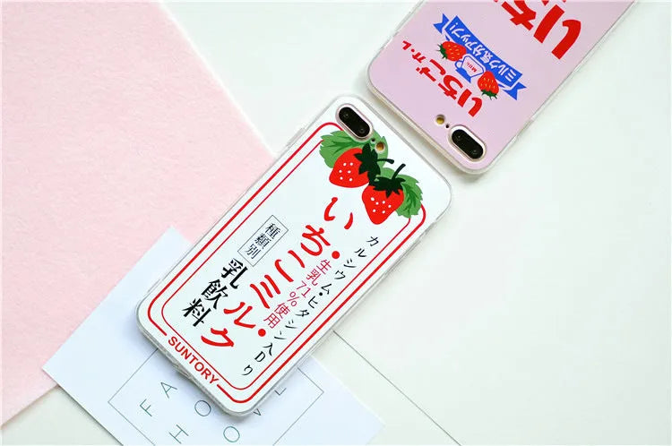 Strawberry painted TPU PC back cover phone case for Apple iPhone 11 in pink colour
