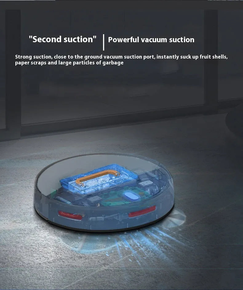 Automatic intelligent sweeping robot in black and white, with brushless motor, 600ml capacity, 320x320x78mm size