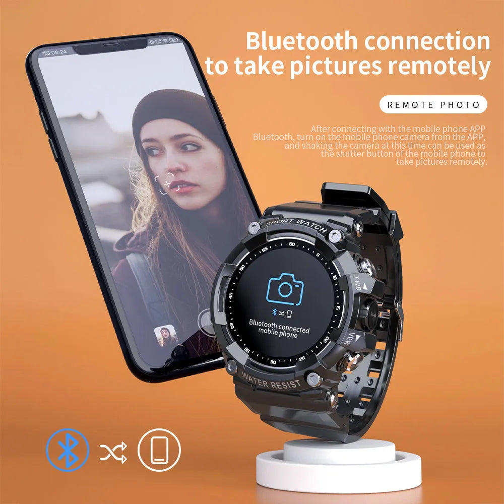 ATTACK 3 IP67 waterproof smartwatch in black with round colour screen on a TPU strap