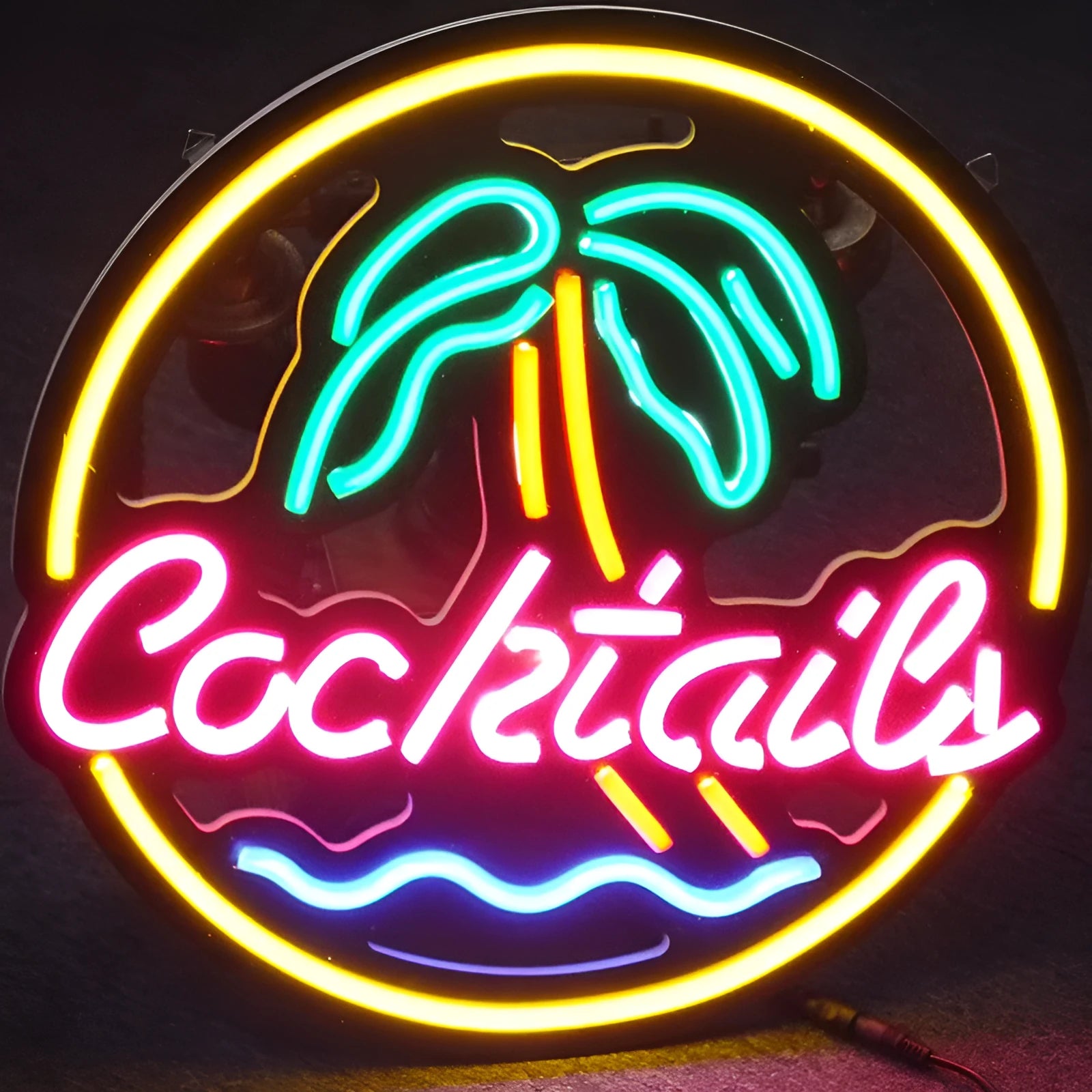 LED coffee neon billboard advertising light with mixed colour illumination for business decoration