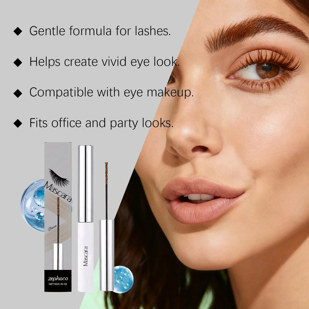 5g smudge-proof mascara with naturally curled look in a small tube
