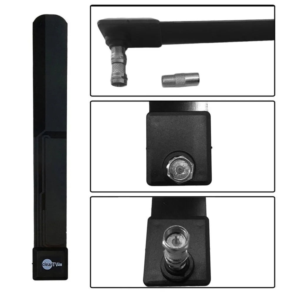 Clear TV Key HD Indoor Digital Satellite Aerial black plastic 11.8 inch behind TV