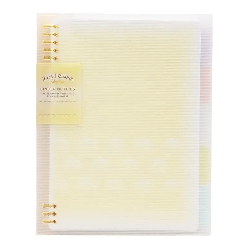 Refillable spiral notebook in A5 and B5 sizes with colourful PP cover options