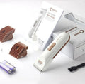 White pet hair clipper with ceramic blade for dog and cat grooming