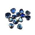 Natural feldspar heart pendant with handle play piece design in ocean blue colour