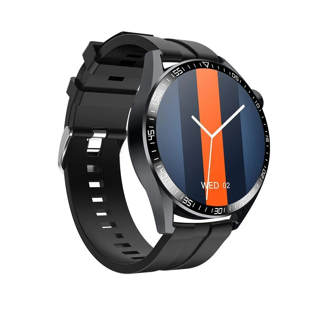 GS3 Max Smart Watch in black or silver with 1.35-inch IPS screen and silicone strap