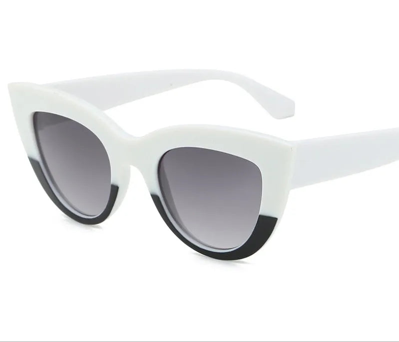 Black frame double grey fashion sunglasses with AC lenses and UV400 protection