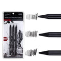 Set of six wood-free graphite sketching pencils with HB, 2B, 4B, 6B, 8B, EE gradings for art.