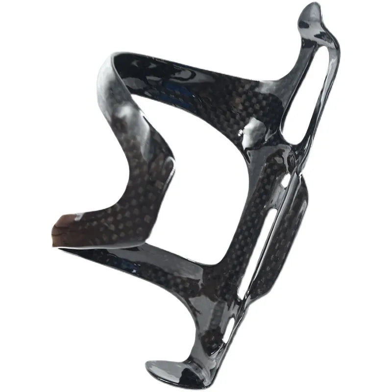 Black all-carbon fiber side pull kettle rack for mountain and road bikes showing Toray T700 material texture