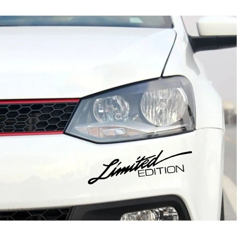 Plastic reflective English bumper sticker showing black, white and colourful options.