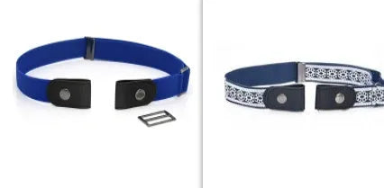 Imitation leather belt with square alloy buckle and car suture stitching on neutral background
