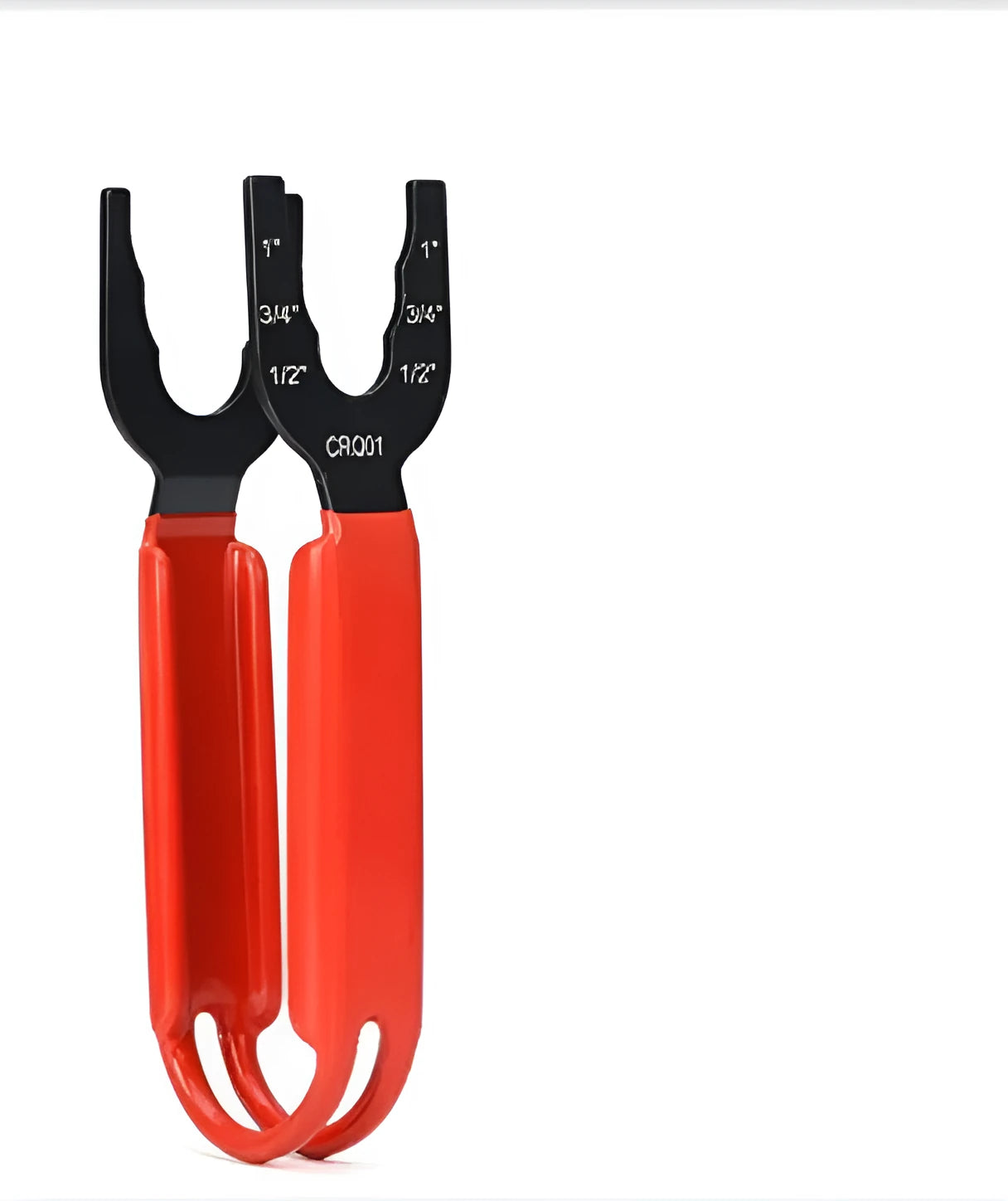 Orange forged steel adjustable pipe wrench with jaws open to 25 cm