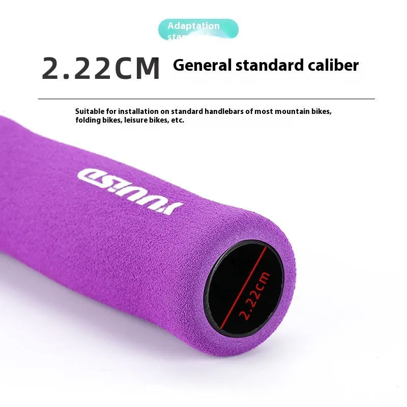41g sponge mountain bike handle covers in black, purple, and biange colour options