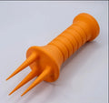 Plastic home gardening soil aerator in orange for loosening compacted pot soil, 3.3cm x 10cm size