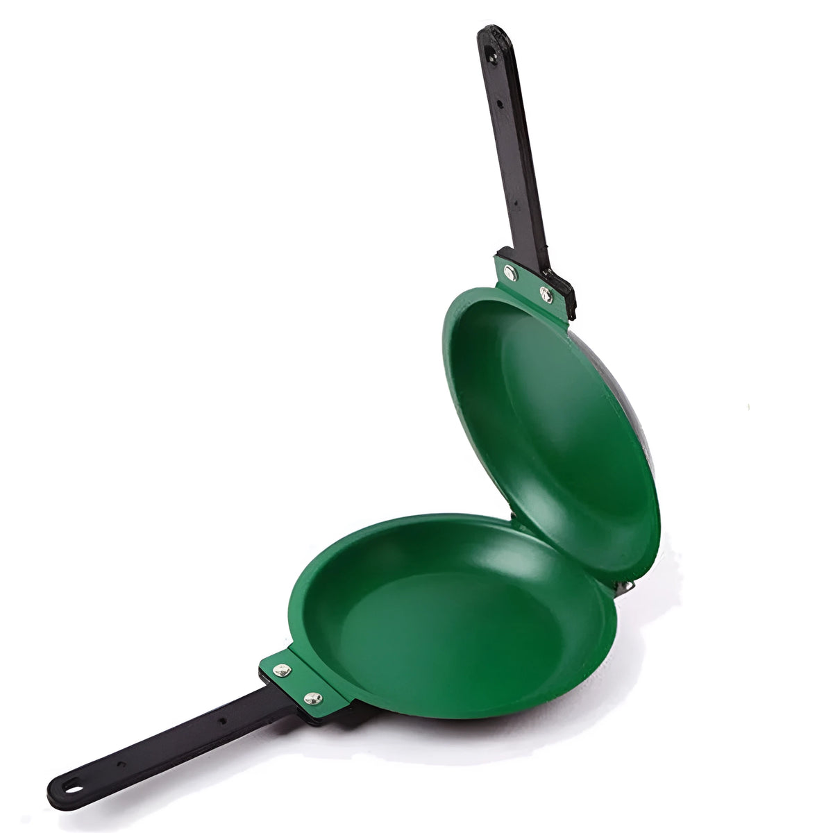Non-stick gliding pan on a gas hob, chef-inspired frying pan compatible with induction