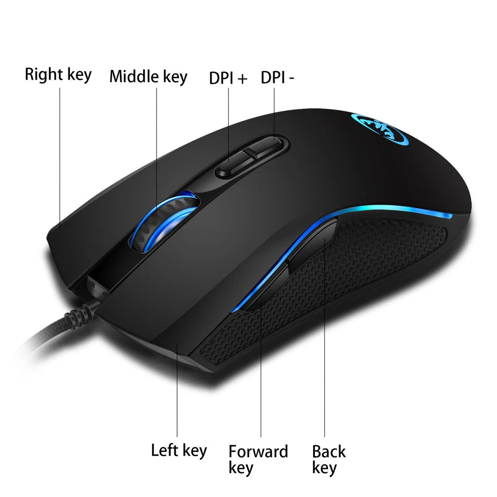V700WB A869 white and black backlit gaming keyboard and mouse suit on a desk.