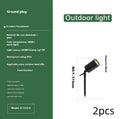Black aluminium outdoor ground lamp with IP65 waterproof rating for garden pathway lighting