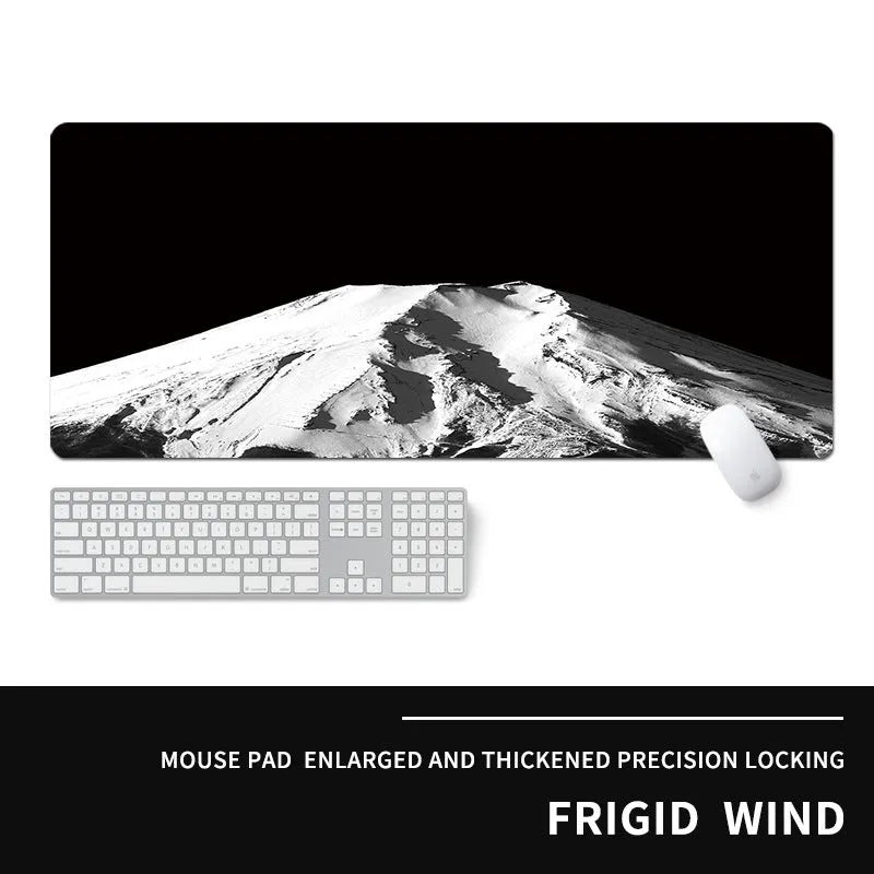 Oversized natural rubber mouse pad with thermal transfer printed cold style gaming design