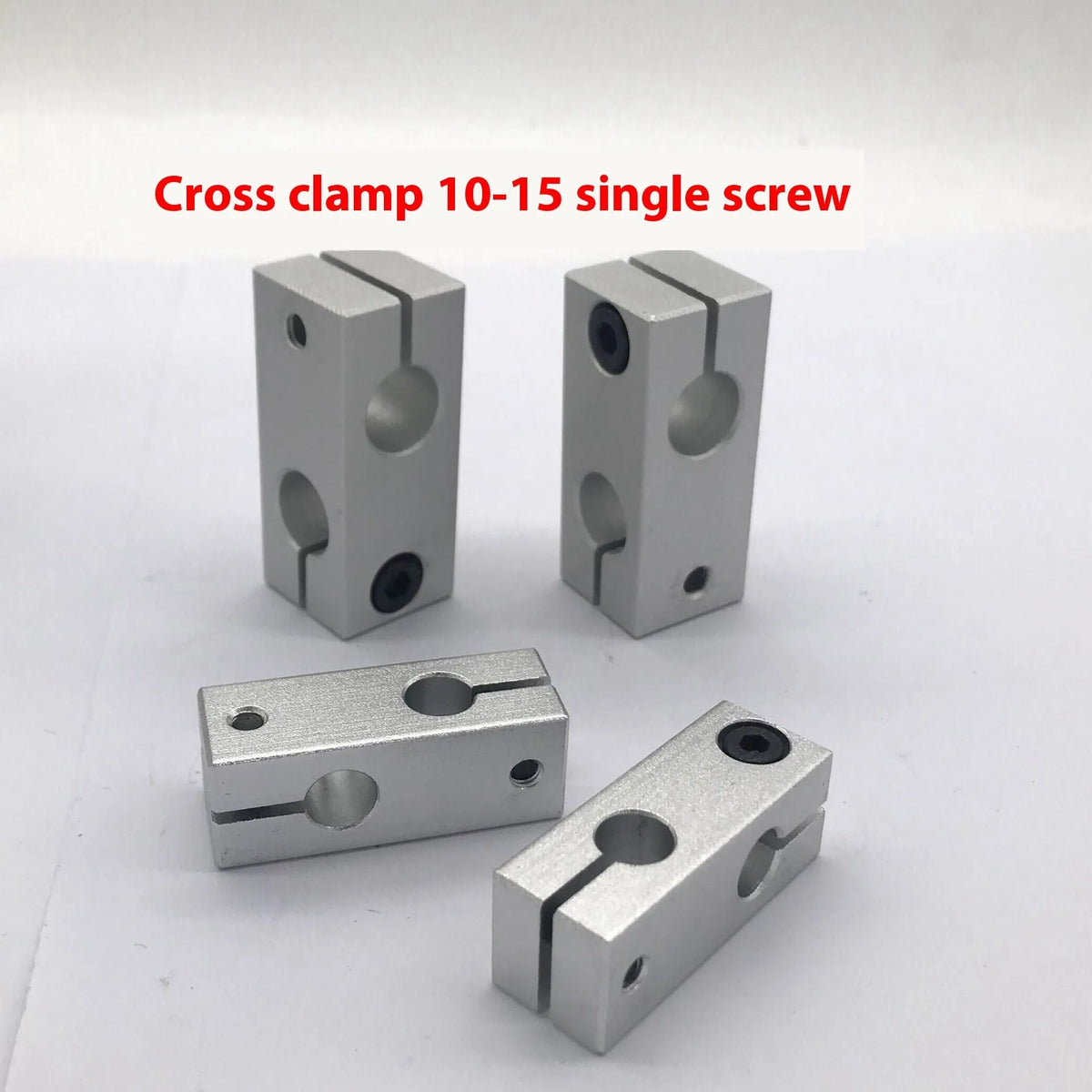 Aluminium alloy same diameter cross clamp fixing clip pillar in multiple sizes 4mm to 60mm