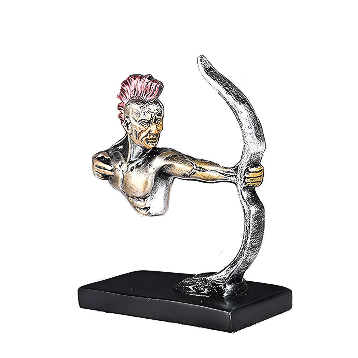 Indian bow and arrow resin car ornament, 10.5 x 11.5 x 4.8cm, simple modern European style, colour as shown