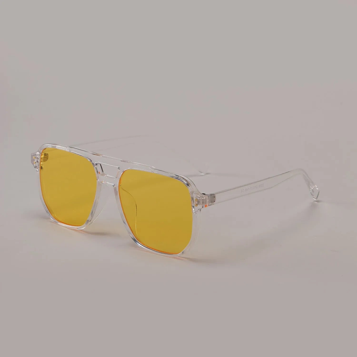 Women's square double beam fashion sunglasses with UV400 protection in multiple colour options