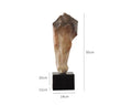 Abstract carved horse head sculpture in French retro style, a desktop ornament measuring 50cm tall.