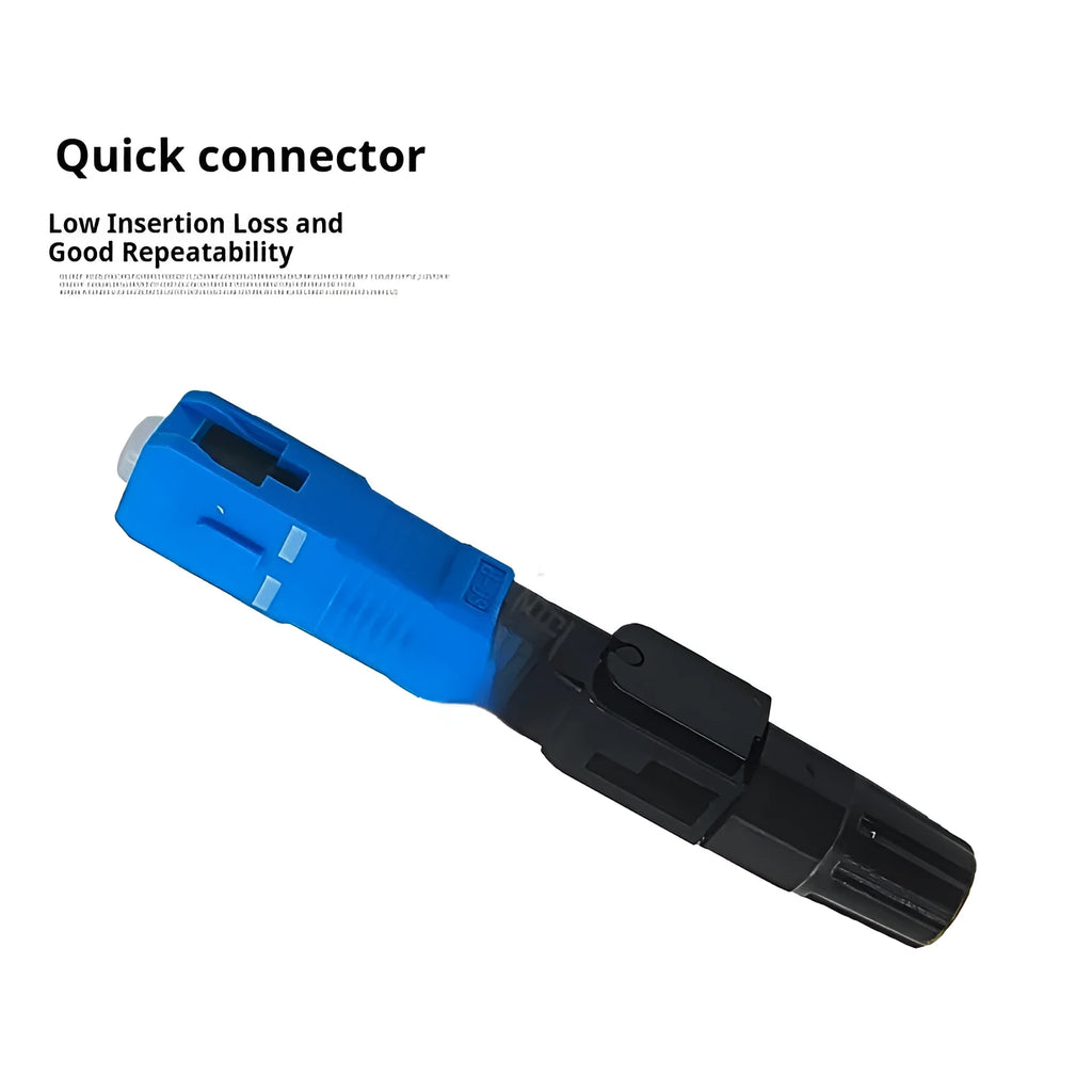 Plastic SC APC UPC fiber optic quick connector for FTTH field assembly