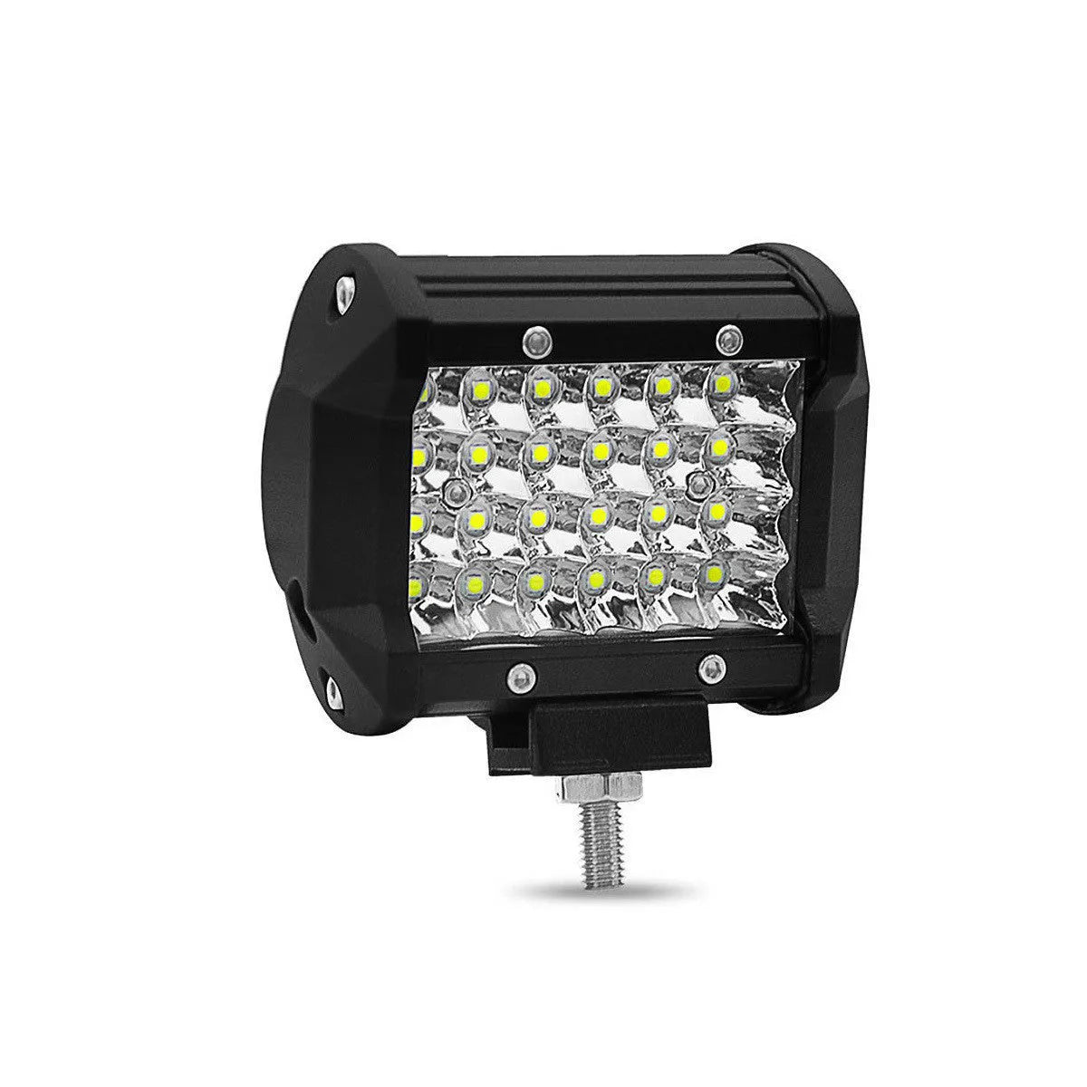 Black LED strip lights with 4 rows of light beads mounted on 304 stainless steel bracket
