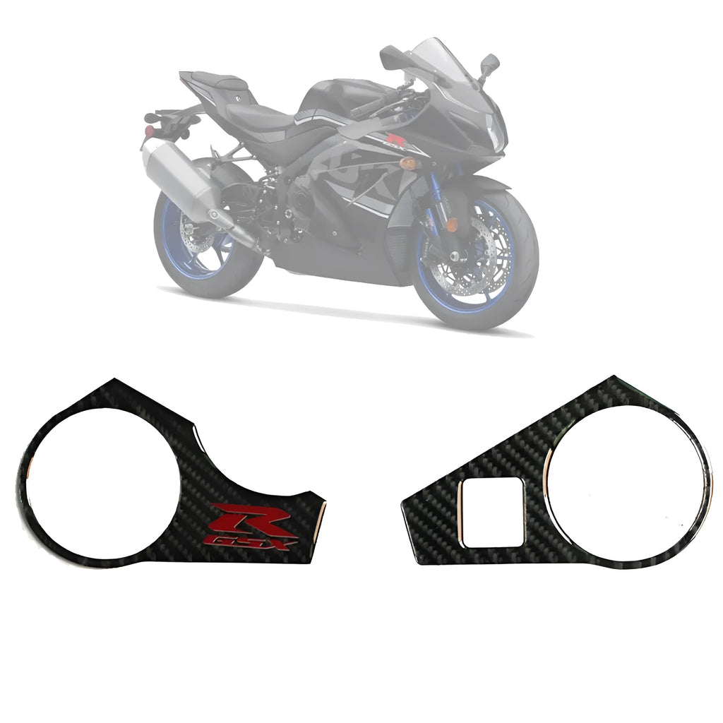 Black carbon fibre adhesive sticker for SUZUKI GSXR1000 L1 2009-2016 upper connective plate