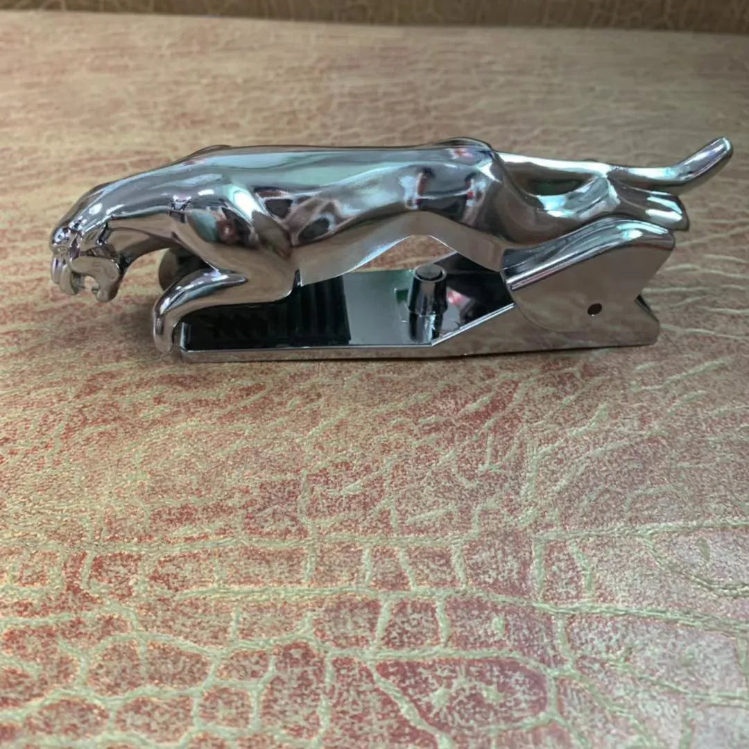 Car Leopard mobile phone holder with rotating bracket in black finish mounted on car dashboard