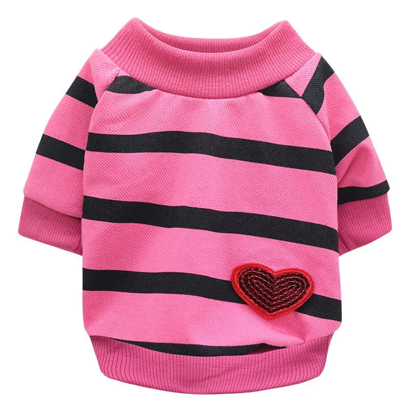 Casual blue puppy summer clothes T-shirt in breathable cloth for small dogs
