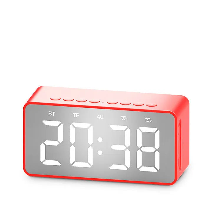 BT506 alarm clock Bluetooth speaker in Black with MicroSD slot and 3.5mm audio input