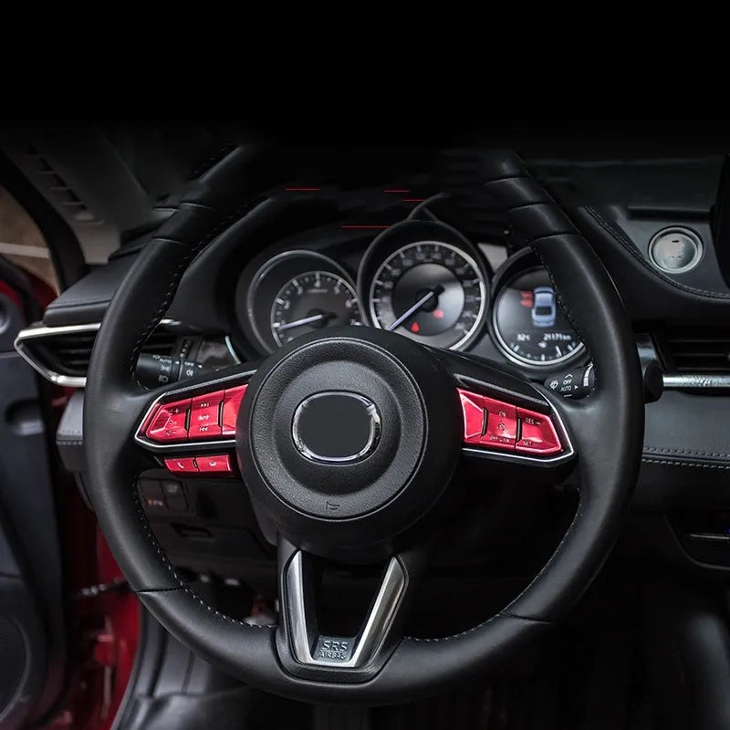 Aluminium alloy car steering wheel decorative stickers in brushed metallic finishes