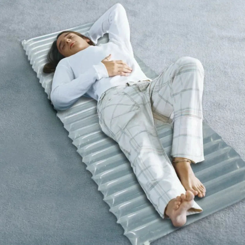 Transparent outdoor camping airbed measuring 200cm long with 300kg load capacity
