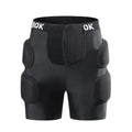 Black protective hip pad made of spandex and NBR foam for skating and skiing safety.