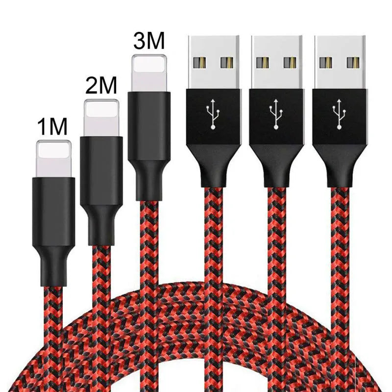 Braided nylon Micro USB charging cable for Android phones in black and white colour