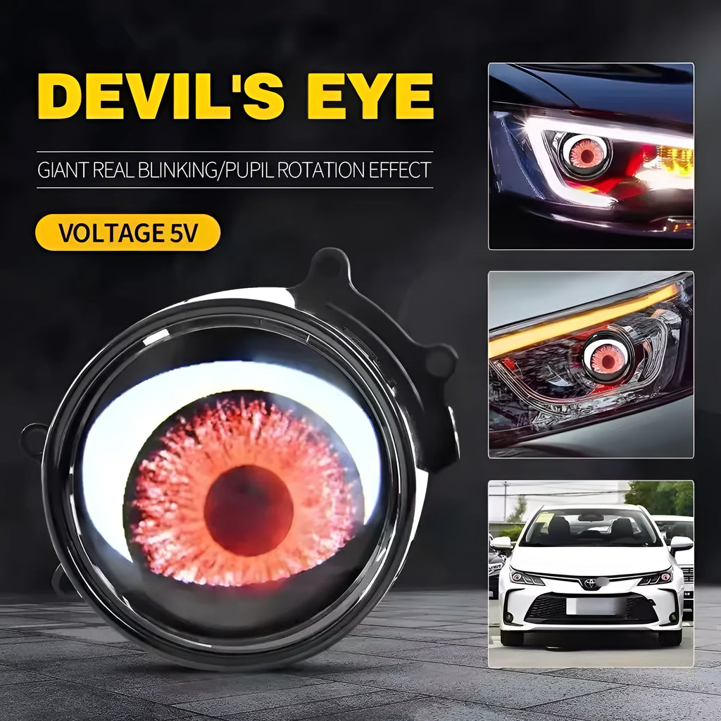 3-inch LED demon's eye lamp with modified lens, 12V 15W 6000K, aluminium case, IP68 waterproof for car motorcycle off-road vehicle
