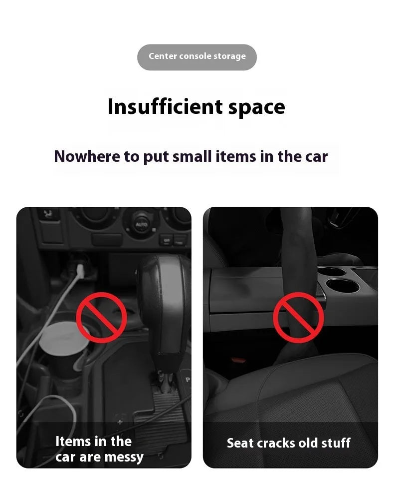 Metal car seat gap storage box, 1L capacity, in Black, Cloud Gray, Marble Gray or Star Sea Blue.