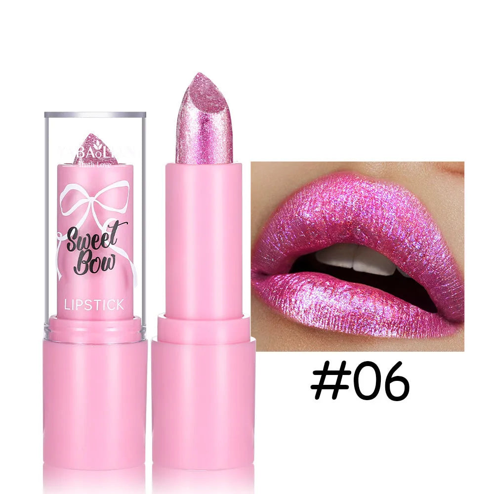 Sweetheart Bow XINGX Diamond Lipstick in Starlight Diamond series showing six colour options