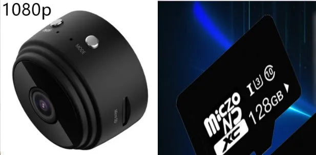 A9 Mini WiFi Smart Sports HD DV Camera with 1080P night vision, ABS body, rotating bracket, black colour
