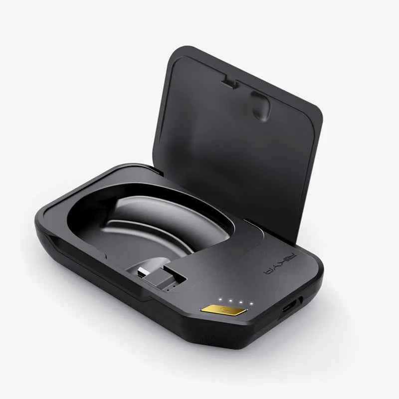 Sweatproof wireless earphones in black gold, black silver, white gold, and box colour options
