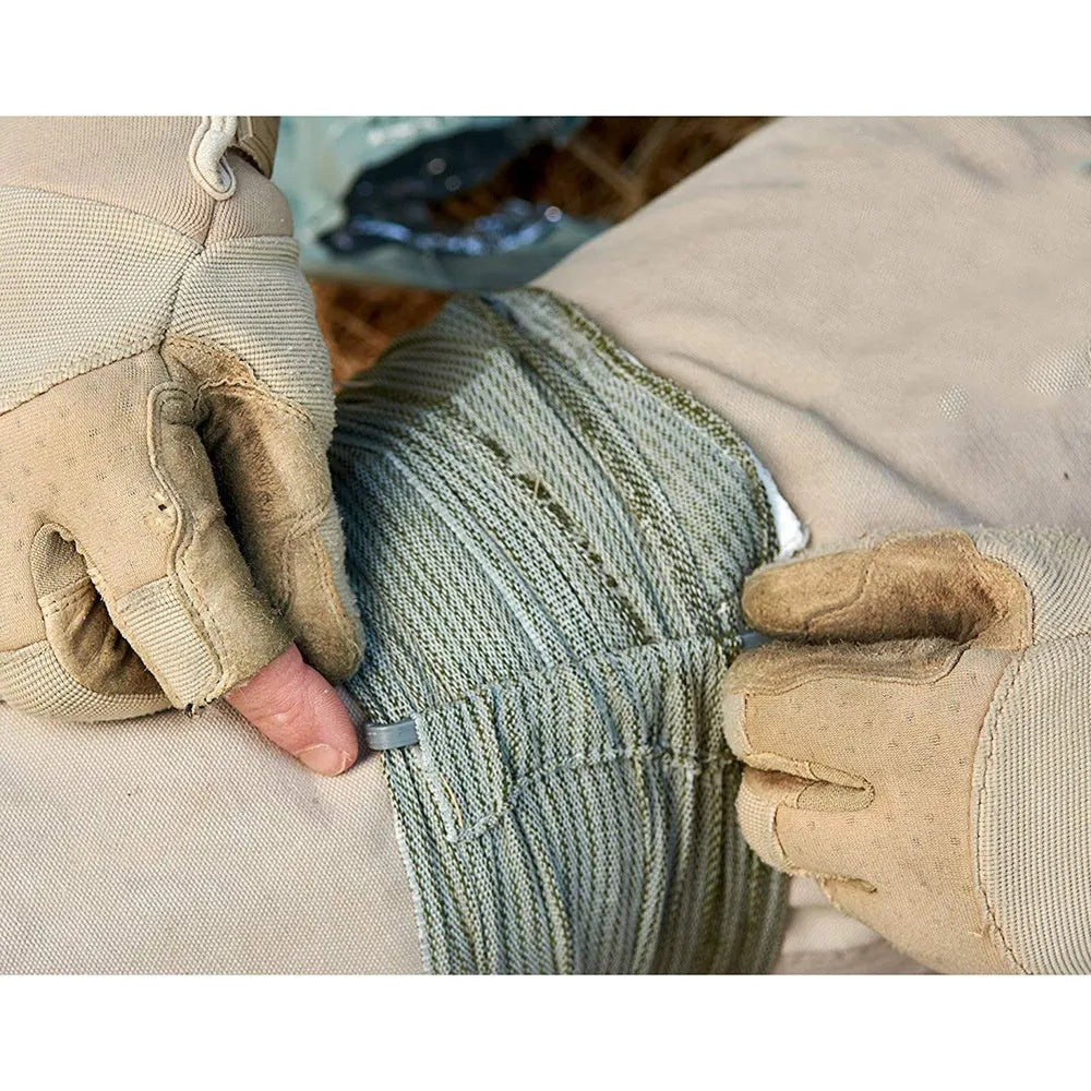 Portable outdoor training hemostatic bandage kit with tactical gauze tape for emergency medical response practice