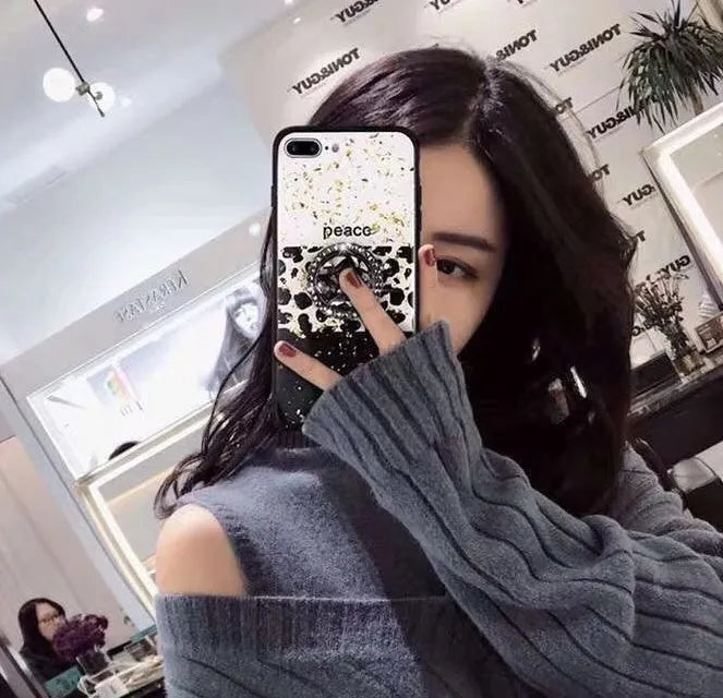 Leopard print TPU phone case back cover for iPhone and Samsung Galaxy models full colour design