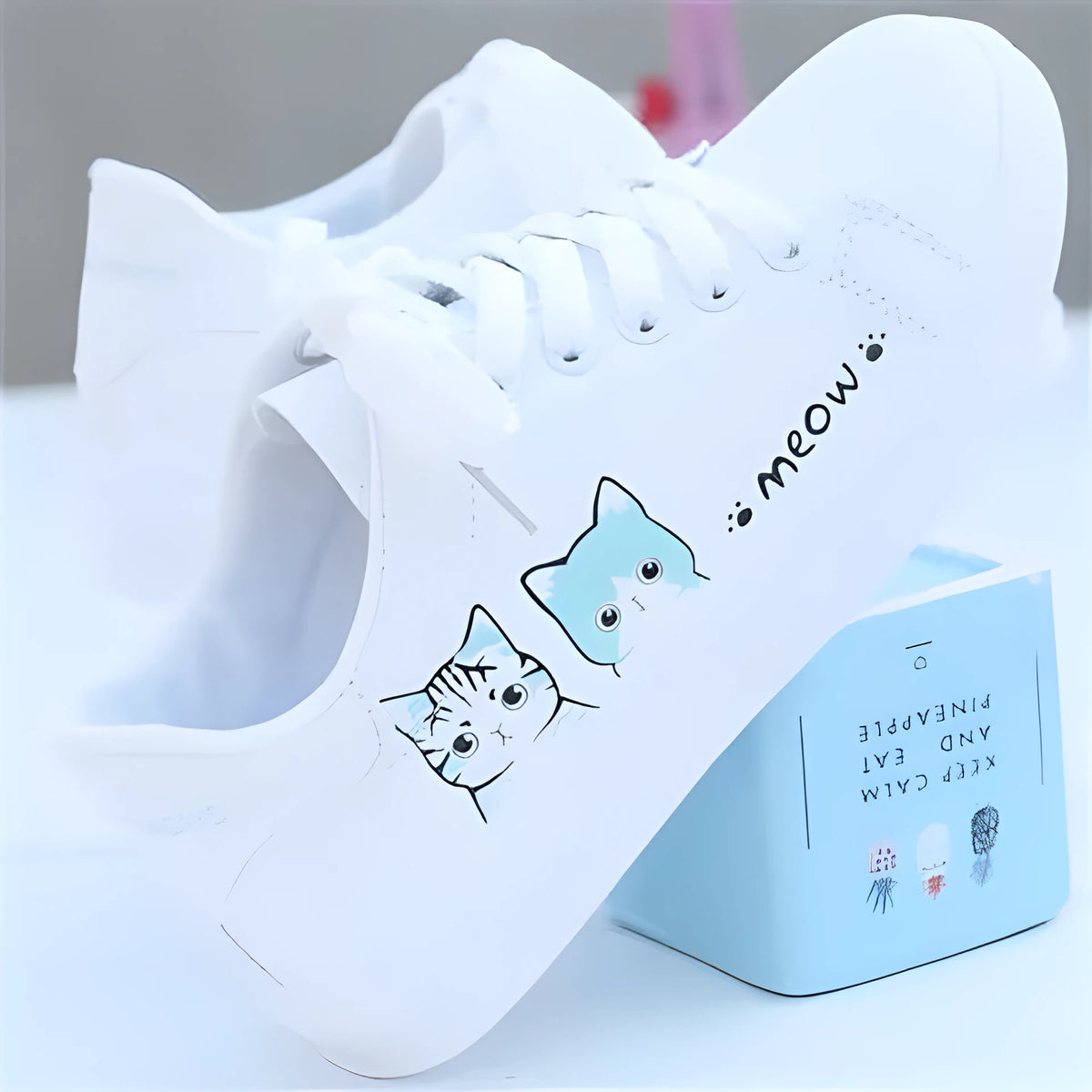 Children's girls' leather sneakers with rubber sole, flat 3cm heel, in blue, grey, or pink, sizes 35 to 39