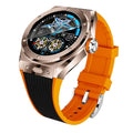 Smart watch sports bracelet with heart rate monitoring and Bluetooth calling in blue, orange, black, or white