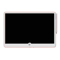 19-inch blue and white rechargeable LCD drawing board for children on a table.