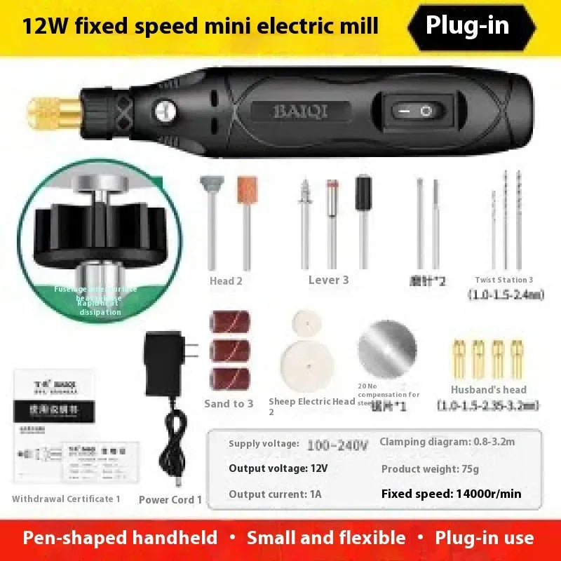 Small handheld electric polishing machine right angle grinder 12W for grinding weld seams