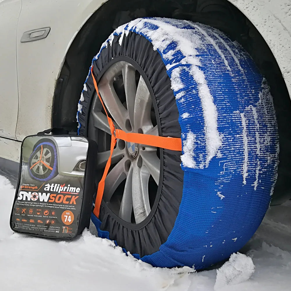 KD Auto Snow Sock black jacquard polyester winter textile anti-skid chain for all car models