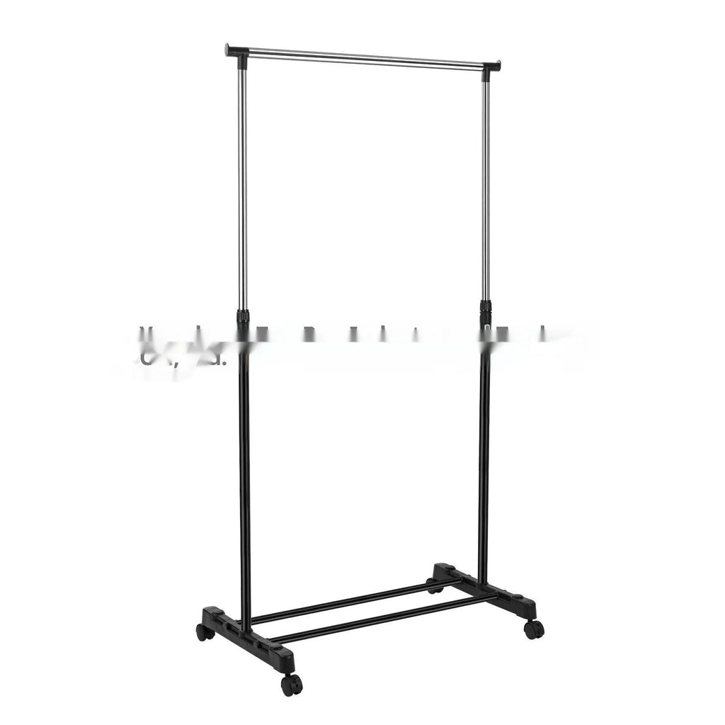 Stainless steel floor laundry rack, 78x42cm base, adjustable 80-160cm height, modern simplicity style